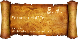 Eckert Arián névjegykártya
